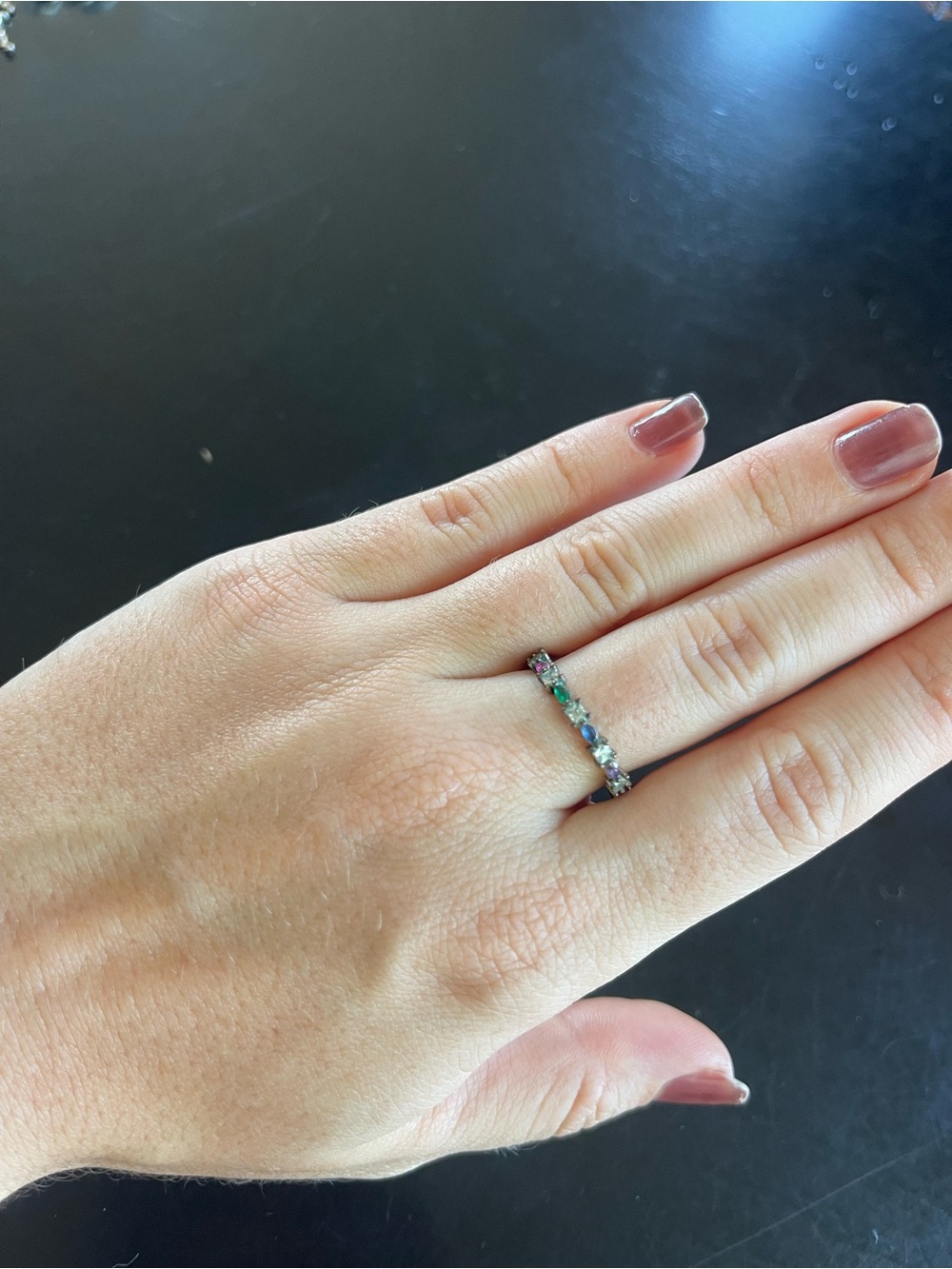 Pave Colored Diamond Stacking Ring